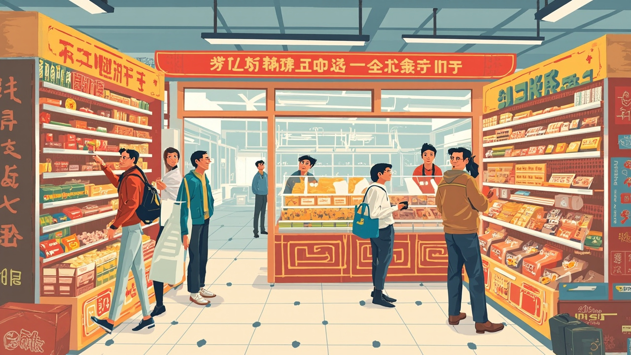 市场监管部门检查零食折扣门店的示意图