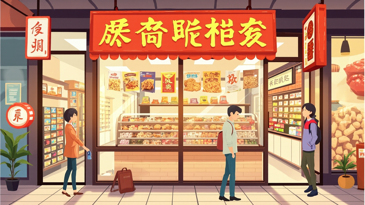 检查人员核对食品标签与经营资质